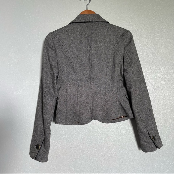 Express Wool Blend Gray Jacket Blazer - Size 4 - Picture 2 of 11